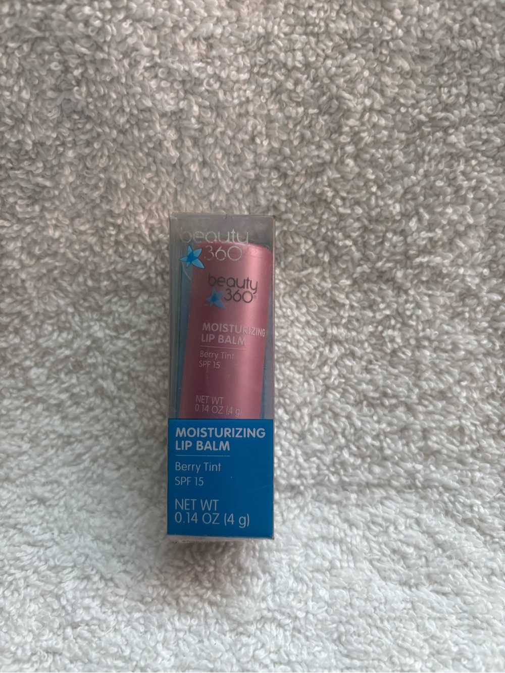 New beauty 360 moisturizing lip balm berry tint spf 15 .